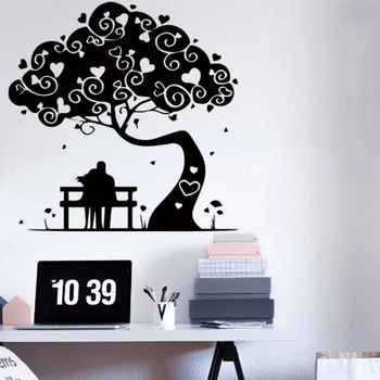 

Art design home decoration PVC lover tree wall sticker waterproof vinyl house decor love plant decals for living room or bedroom
