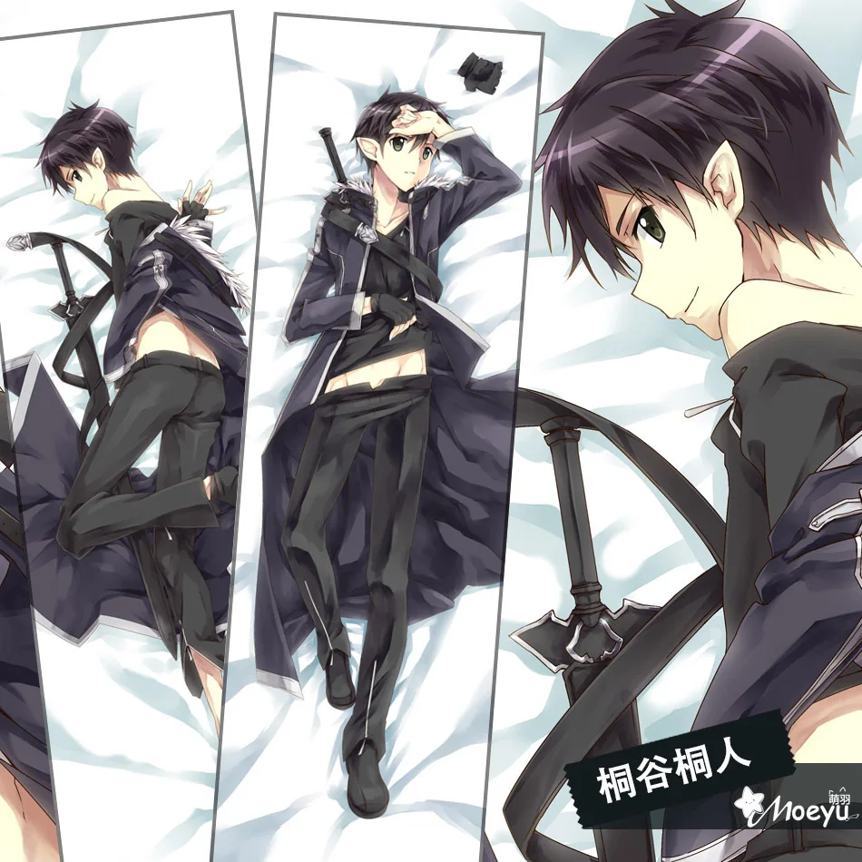 Sword Art Online 2 Kirigaya Kazuto Kirito Dakimakura 160x50cm Anime