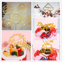 1 шт различные свечи в форме букв вставка для торта выпечки украшения пользовательские творческих флаг акрил двусторонняя зеркало карта поставок