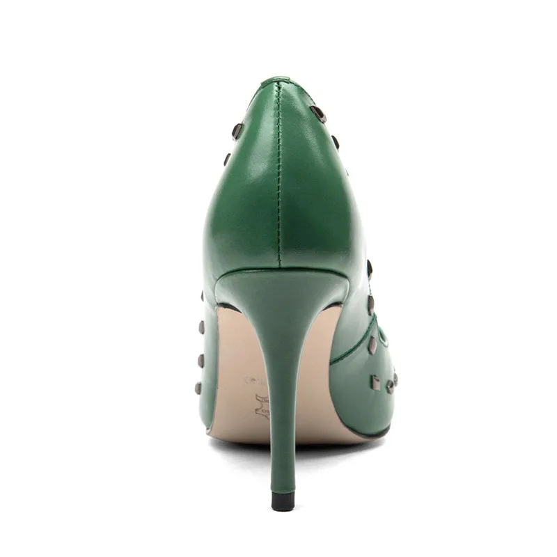 Moda Green on Clásicos Cómoda Mujer black Altos Thin red Slip Con Cm Tacones Stylesowner Bombas Zapatos Llegada 8 Nueva Remache Heels w6OqxACU