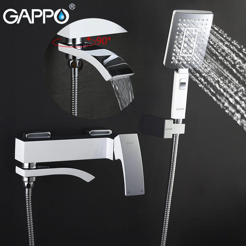 GAPPO حمام دش صنبور صنبور حوض استحمام الحنفية جدار الحمام دش الحنفية حوض حمام صنبور المياه خلاط صنبور مصرف أدوات دش