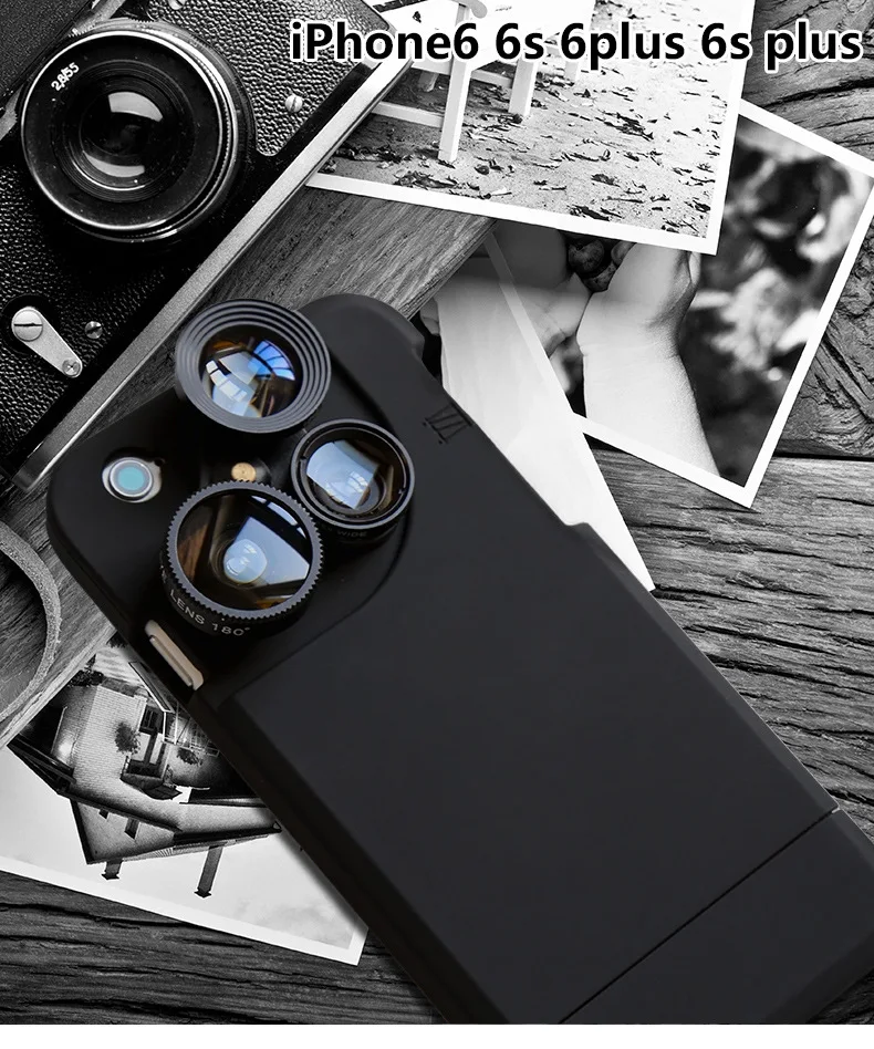 Mobile Phone Lens Combination 4 in 1 Clip On Fisheye Camera Lens+Wide