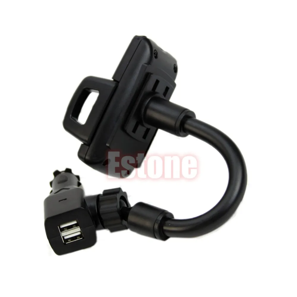 Автомобильный держатель для прикуривателя+ 2 usb-порта зарядное устройство для сотового телефона