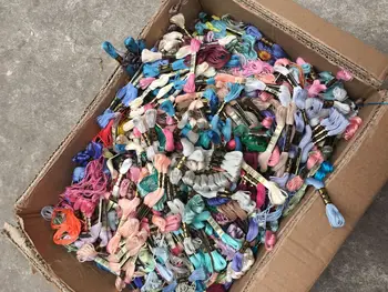 

oneroom French DMC Floss Embroidery Floss Thread Yarn- radom color a little dirty Not clean Stock selling.not choose color