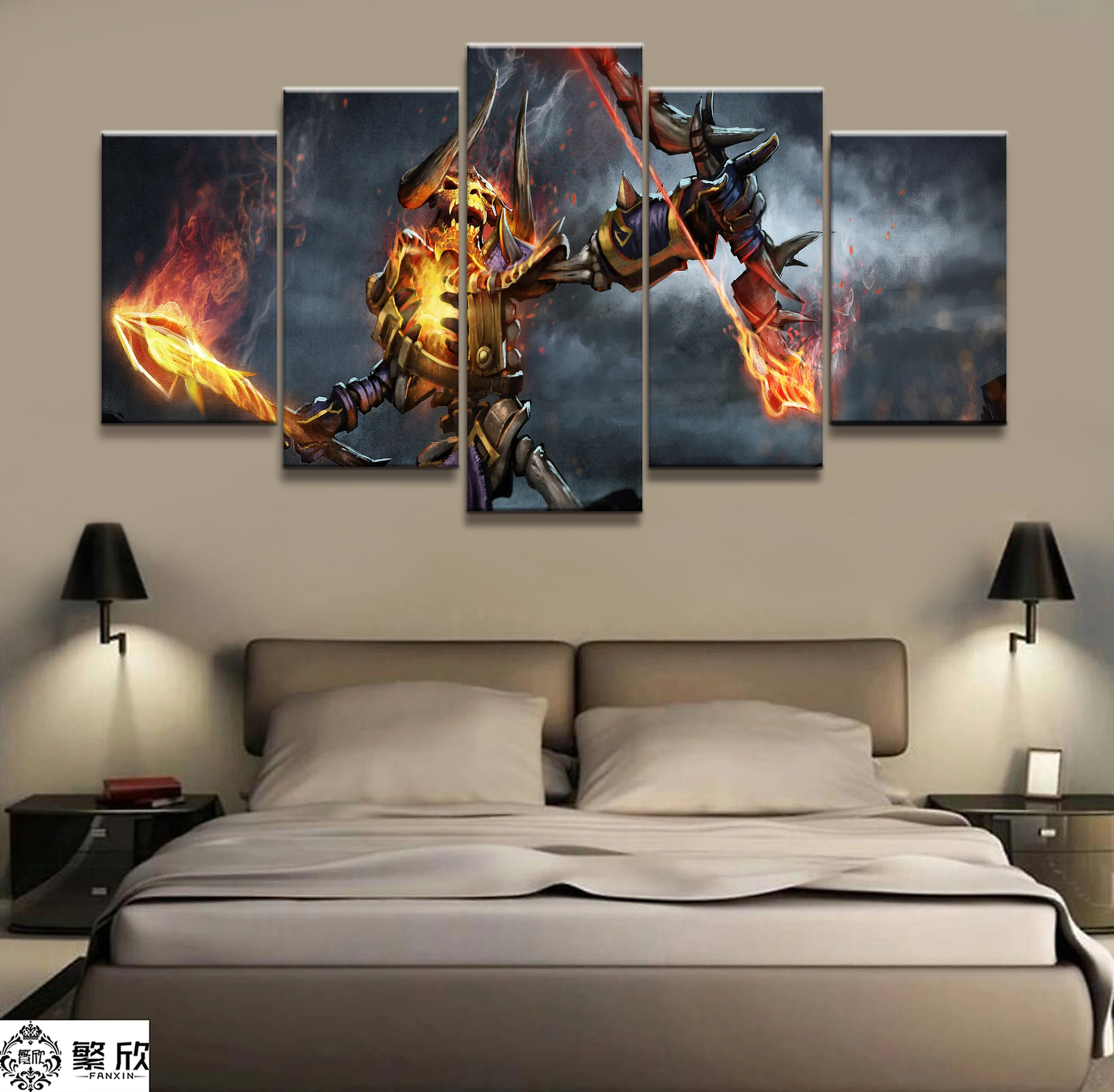 

Wall Art Game Poster 5 Pieces DOTA 2 Poster Printed Canvas Painting Pictures Modern Painting On Canvas Decoration