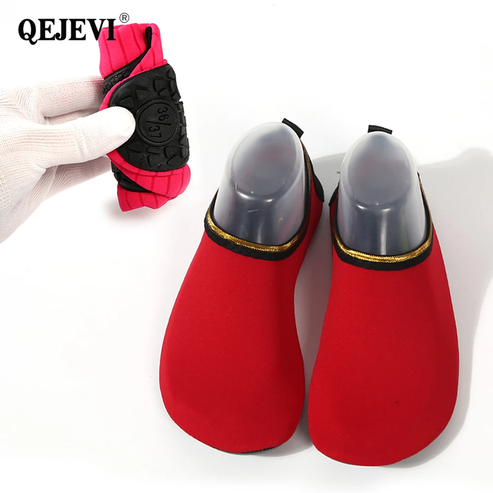 2018 QEJEVI زوجين الشاطئ أحذية ماء الرياضية البحر السباحة الغوص تصفح رياضة المنبع الرحلات اليوغا الجلد الحذاء في الهواء الطلق أكوا أحذية