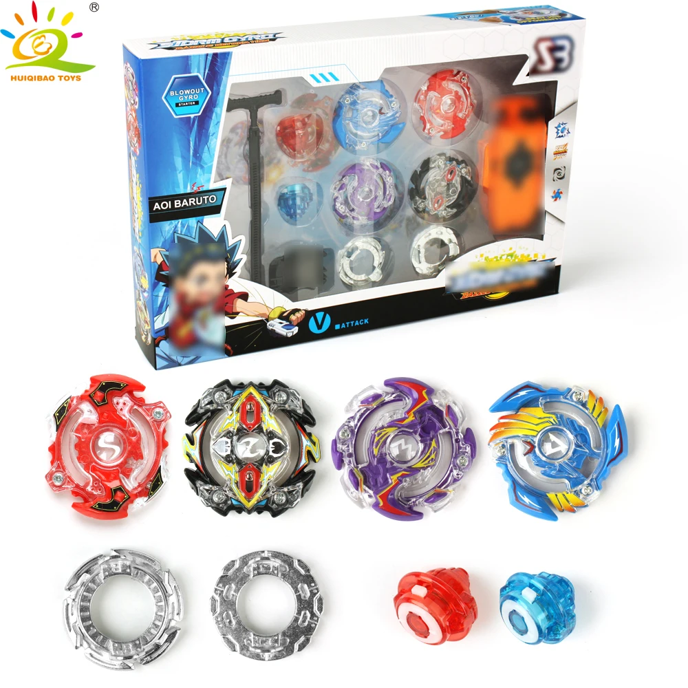 4 шт. спиннинг Beyblade стартер Арена с Launcher Box Set Металл Пластик Fusion 4D классический подарок игрушечные лошадки для детей