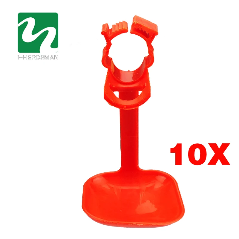 10 Set Chicken Water Drinking Cups Automatic Drinker Red Feeder for Backyard Flock Poultry Waterer | Дом и сад
