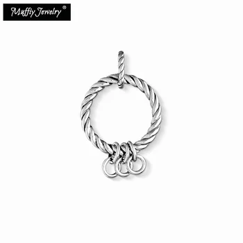 

Round Carrier Cord Look,Europe Style Punk Charm Good Jewelry For Men & Women,2018 Punk Gift In 925 Sterling Silver,Super Deal