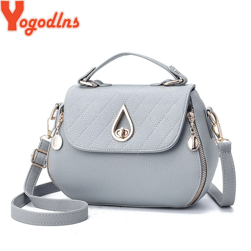 Yogodlns البسيطة بو صغيرة رفرف حقيبة المرأة حقيبة يد وسادة شكل Crossbody حقيبة البسيطة محفظة الهاتف المحمول قطرة الماء مشبك حقيبة كتف