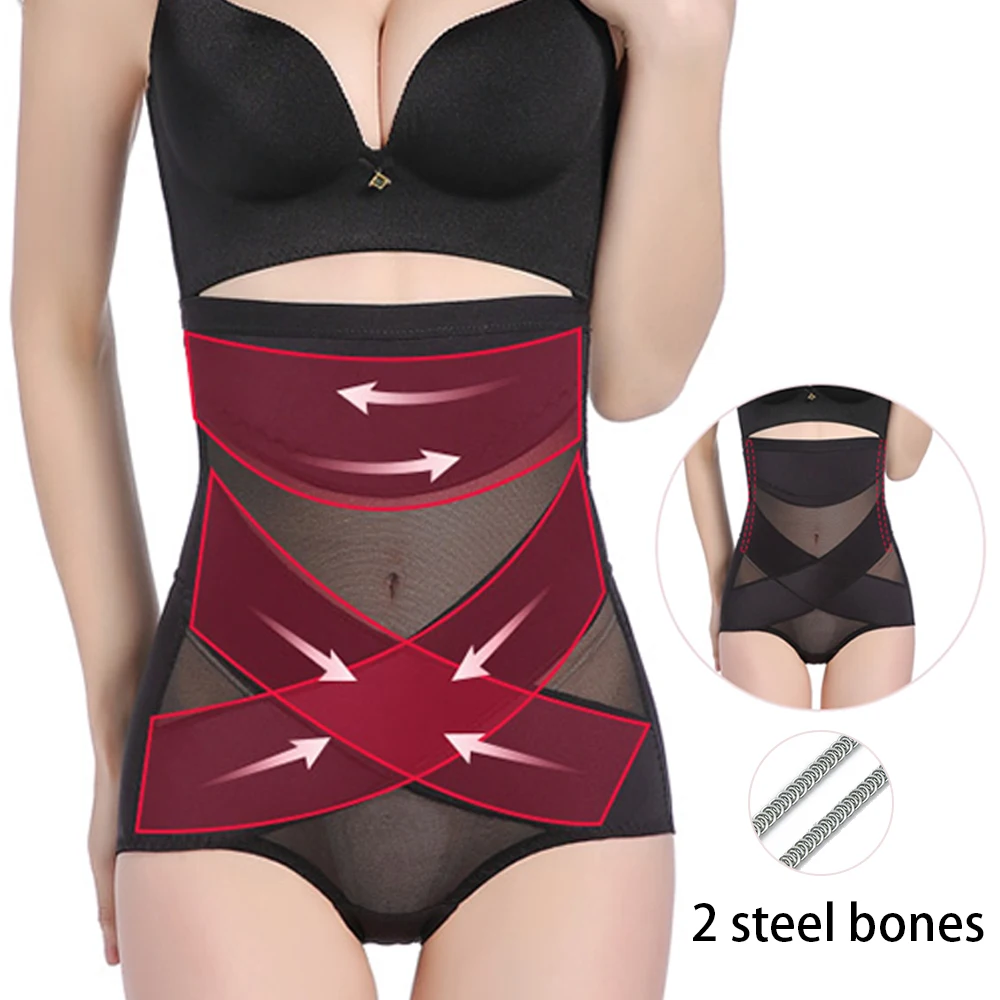 

Firm Tummy Control Panties Women Shapewear Sexy Lingerie High Waist Butt Lifter Thin Breathable Body Shaper Brief Modeling Strap