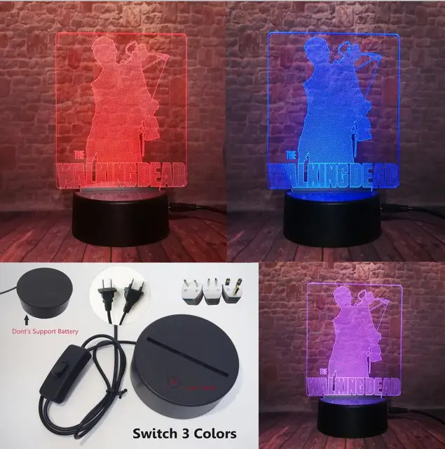 3D LED Night Light Rick The Walking Dead Touch Swift Table Desk Bed Lamp Gifts 3D LED Night Light Rick The Walking Dead Touch Swift Table Desk Bed Lamp Gifts