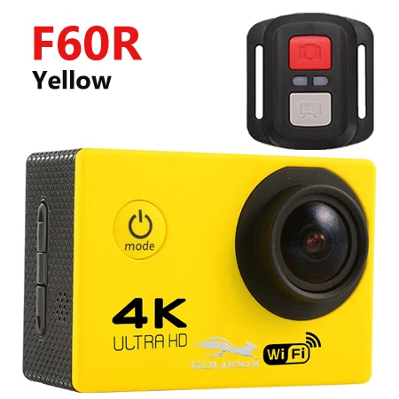 GOLDFOX F60/F60R 4K wifi Экшн-камера 1080 P/60fps Ultra HD Спортивная камера Go Водонепроницаемая DV видеокамера 16MP 170 градусов широкий угол - Цвет: As Picture Show