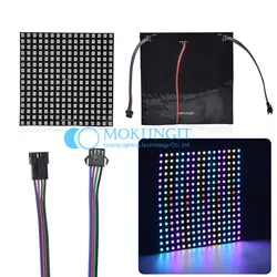 Mokungit гибкие APA102-C SK9822 Панель 8x8x16 8x32x16x16 5050 RGB SMD полный Цвет Pixel Дисплей Панель адресный свет 5 В