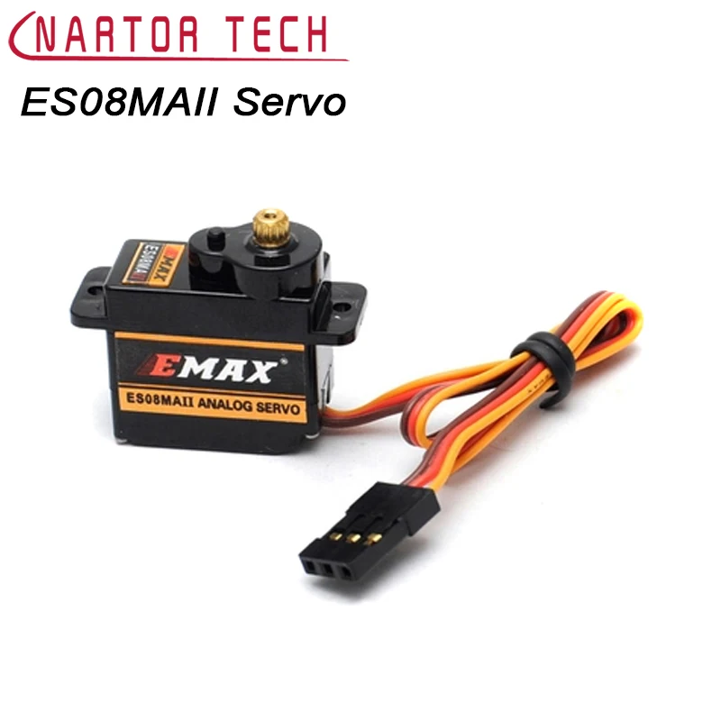 

Nartor Free Shipping New EMAX ES08MAII Mini Size Metal Gear Analog Servo ES08MA II for RC Motor