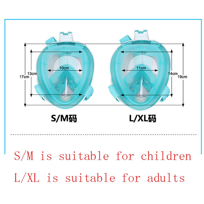 Плавание ming МОРСКИЕ Маска под водой для дайвинга анфас трубка анти-туман Анти-утечки берег Плавание бассейн аксессуары взрослый ребенок