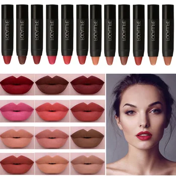 

FOCALLURE 19 Colors Matte Lipstick Waterproof Lip Stick Moisturizer Long-lasting Easy to Wear Cosmetic Nude Makeup Lips