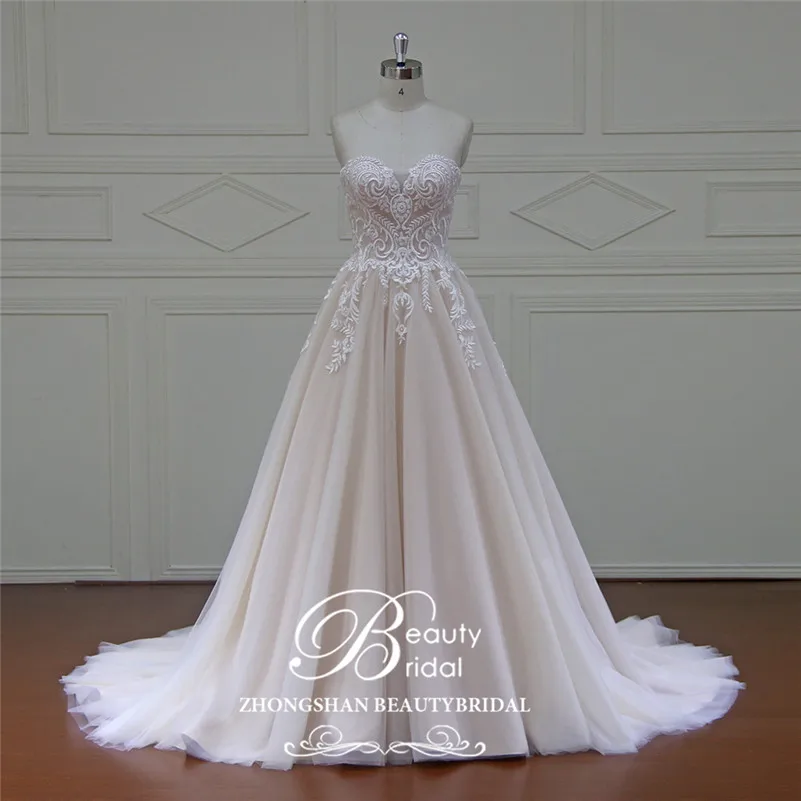 Роскошное Свадебное платье Beautybridal 100% реальные фотографии роскошное кружевное с