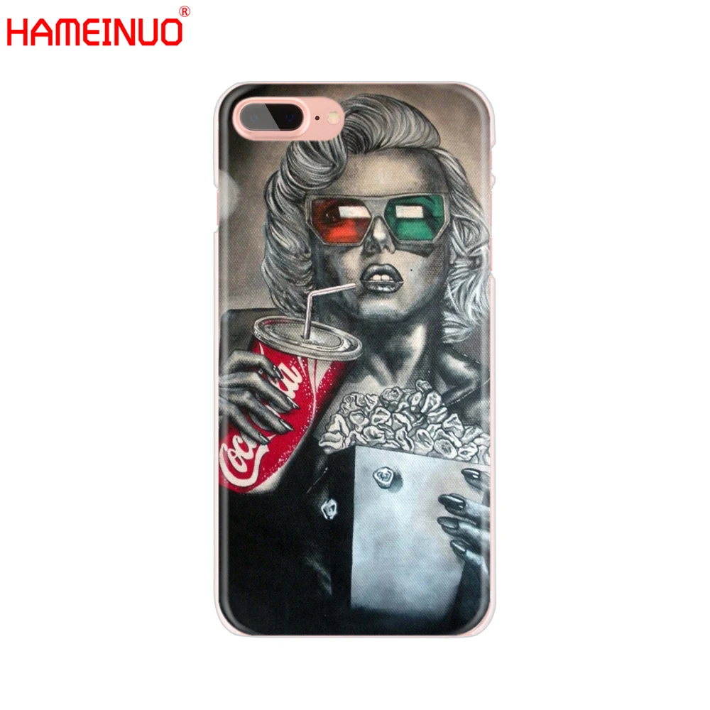 HAMEINUO Мэрилин Монро с кошкой Чехол для мобильного телефона iphone X 8 7 6 4 4s 5 5s SE 5c 6s