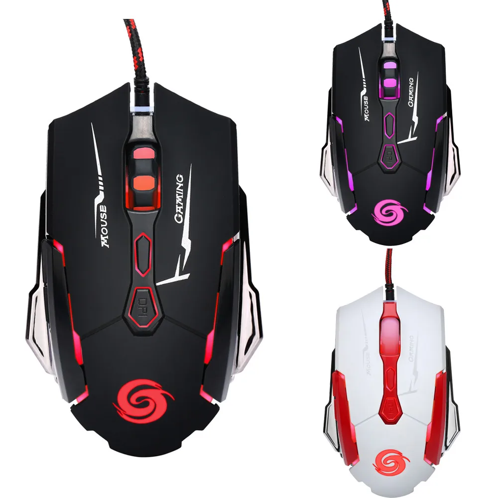 Creative 4000DPI LED Laser 7 Buttons USB Wired Finger  Pro Gaming Mouse for PC Laptop Computer For Video Game #T08
