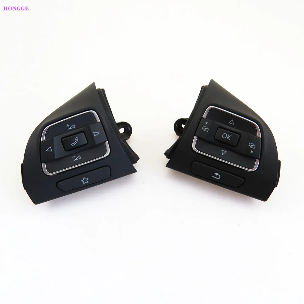 

HONGGE 1 Pair Car Steering wheel Multi-function Keys For VW Golf 6 Jetta MK6 Tiguan EOS Caddy Amarok 5C0 959 538 B 5C0 959 537 B