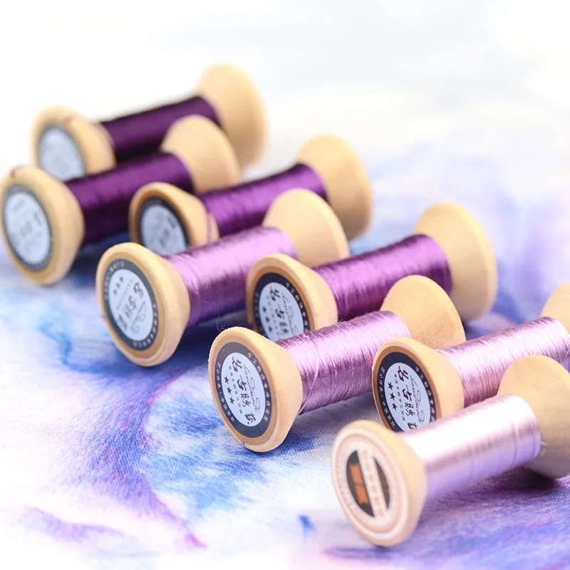 

20m Lilac Purple Embroidery Suzhou Embroidery DIY Common Color Silk Line Branch Manual Embroidery Spiraea Embroidery Line