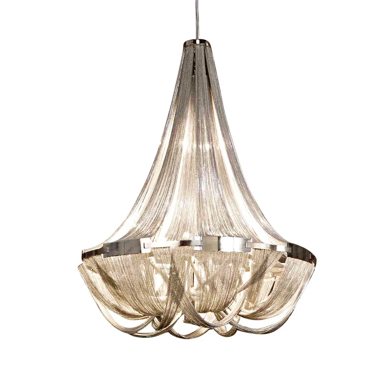 

Aluminum Chain tassel Chandelier Light suspension light aluminum modern novelty light aluminum chain chandelier for hotel lamp