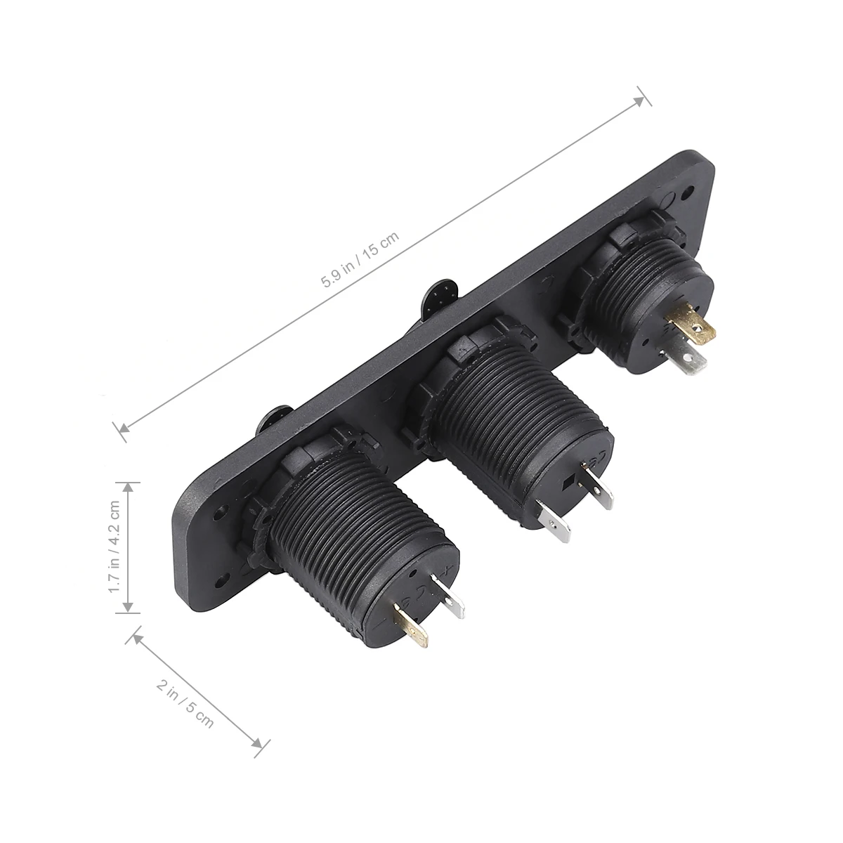 Двухцелевой DC 12V розетка для автомобильного прикуривателя сплиттер и двойной USB адаптер питания для iPad/iPhone/мобильного телефона/gps(черный