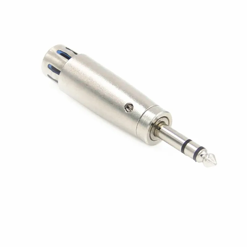 10pcs/lot High quality Nickel plated 3Pin XLR Female Jack to 6.35mm Male Plug Stereo Microphone Adapter Connector