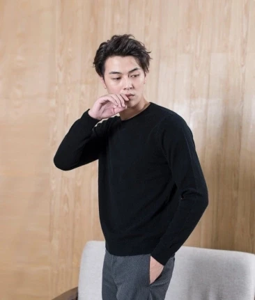  Original xiaomi mijia men's basic round neck hooded cashmere sweater 100% cashmere men's sweater ca