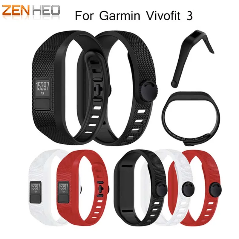 

ZENHEO Watch band For Garmin Vivofit 3 Soft Silicone Replacement Wrist Watch Band Strap Accessory Wristbands For Garmin Vivofit3