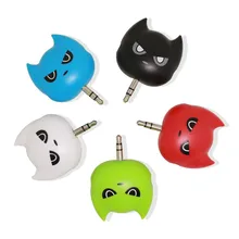 3.5mm Colorful Couple Plug Sharing Music Mini Headphone tap Portable Earphone Audio Converter for Smartphone Hit Cheap 3 in 1