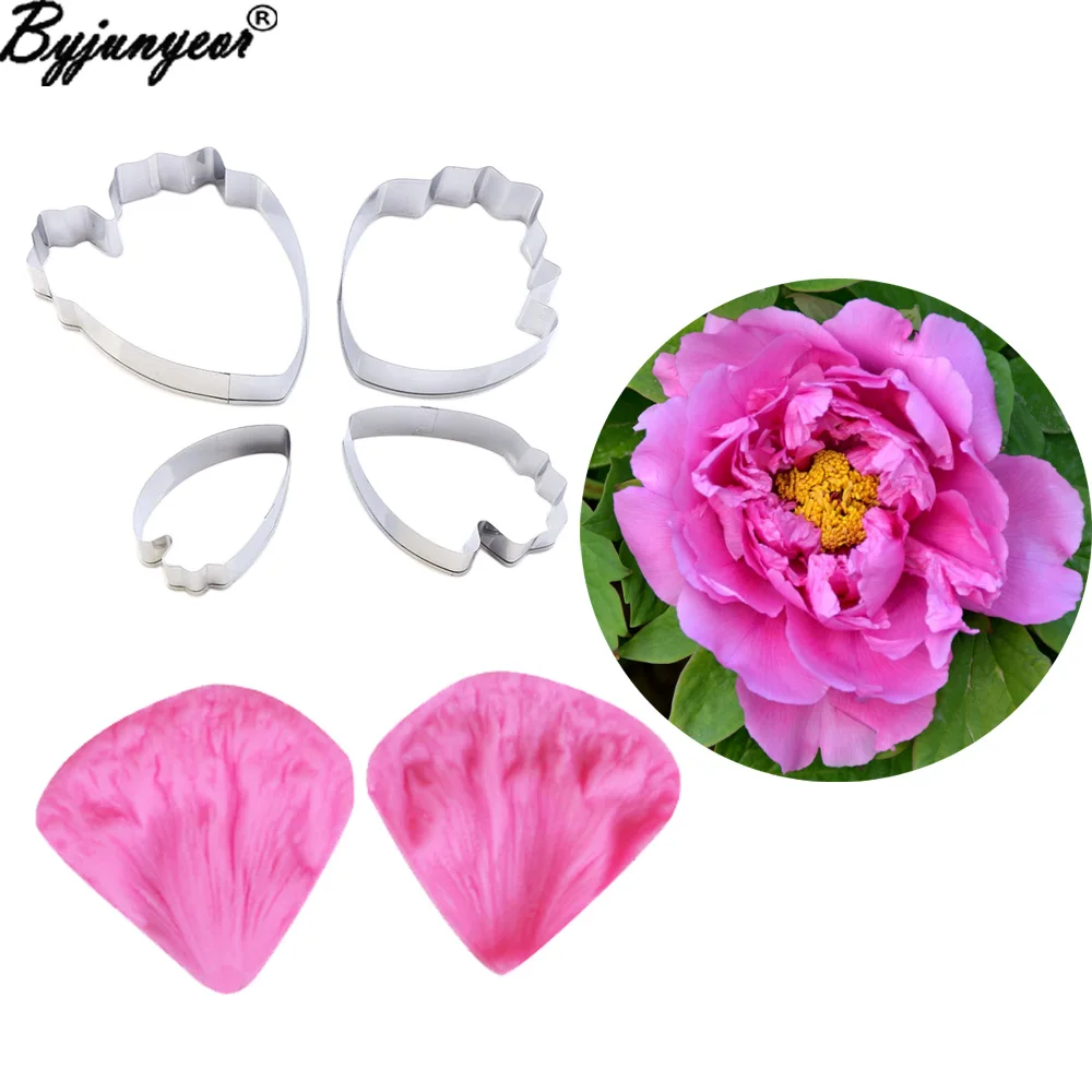 

Large Peony Cutter & Silicone Veiner Fondant Sugarcraft Stainless Steel Cutter Flower Cutter Cake Decorating Moulds CS165