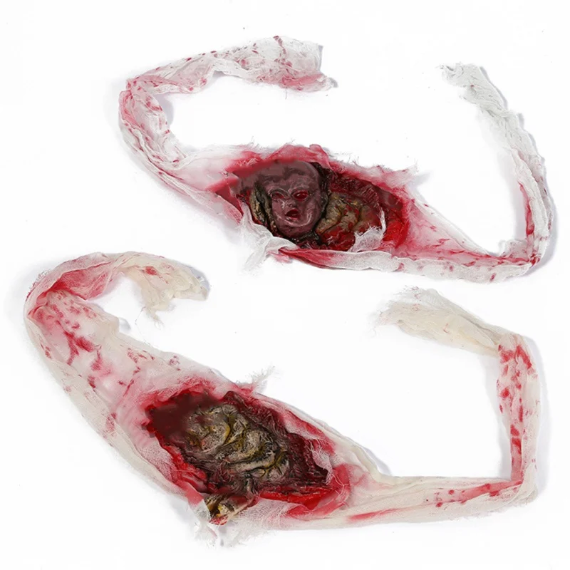 Halloween Blood Bandage for Haunted House Bar KTV Decoration Large Intestine Death Baby Waist Bandage Tricky Scary Props