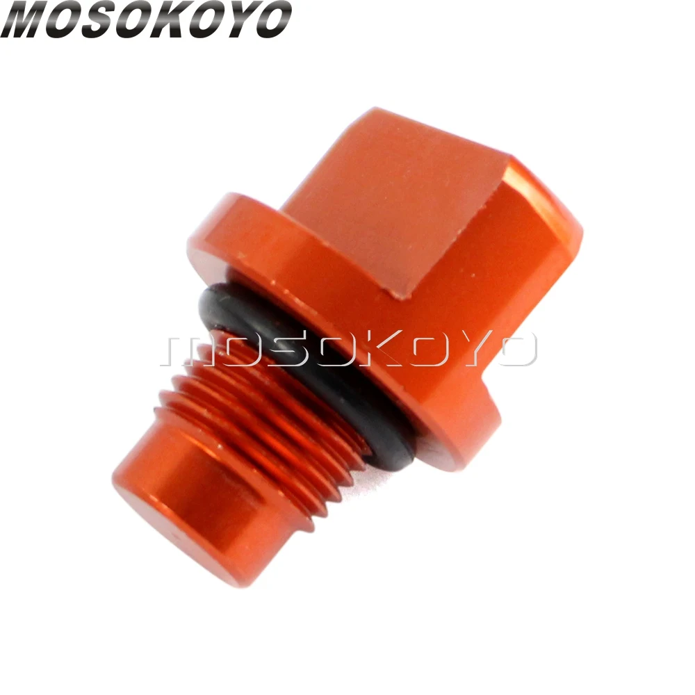 Оранжевый мотоцикл CNC Алюминиевый винт масляный Насос Сливной Разъем двигателя