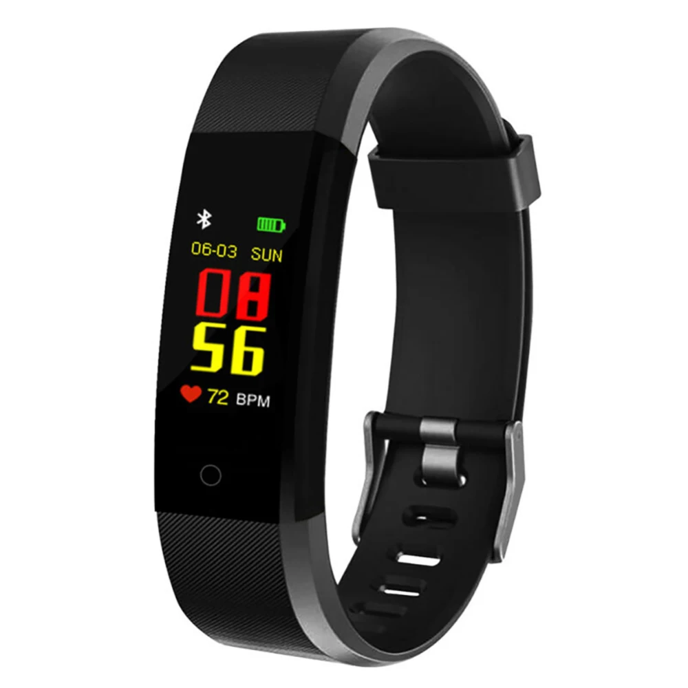 

Bluetooth Smart Bracelet Smart Wristband Band Heart Rate Blood Pressure Monitor Touch Screen Step Time Watch Fitness Tracker