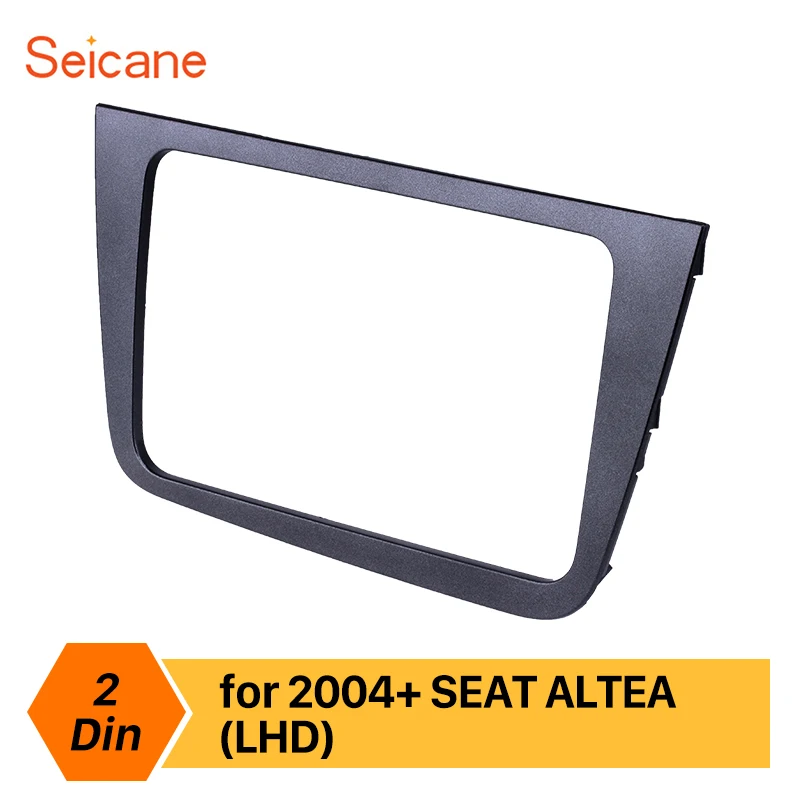 Beste Seicane 2 din Auto Stereo Radio Fascia voor 2004 + SEAT Altea Toledo LHD Dvd speler Frame Dash Trim Panel installatie Kit