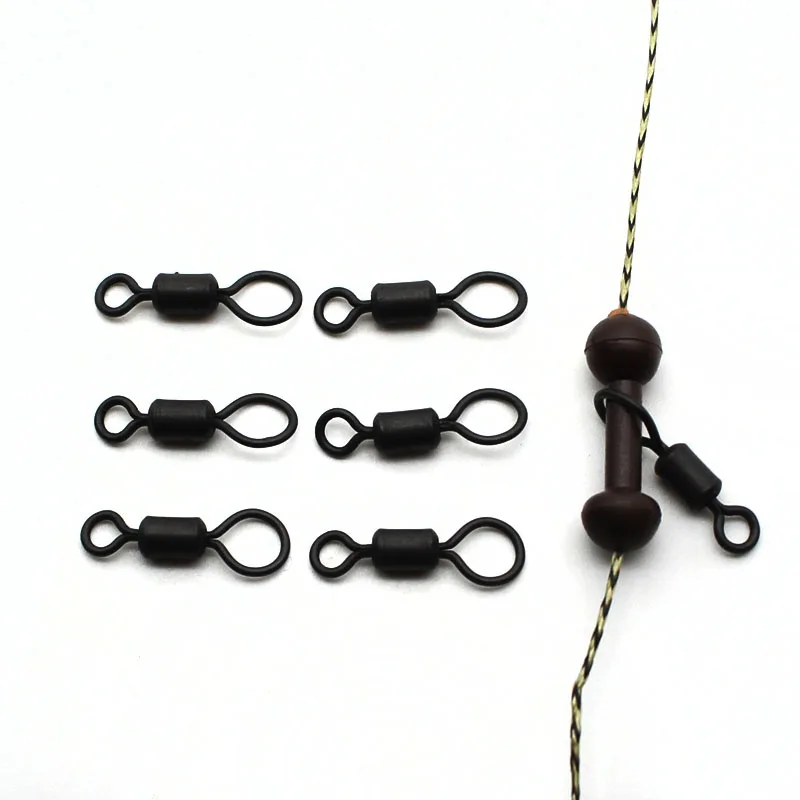 

100PCS Carp Fishing Accessories Big Eye Swivel Fit Chod Beads Helicopter Rigs Beads Fishing Tackle Zig Rig Chod Safety System