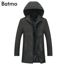 BATMO Новое поступление, зимние теплые куртки с капюшоном высокого качества для мужчин, мужская шапка, съемное пальто, большие размеры 187