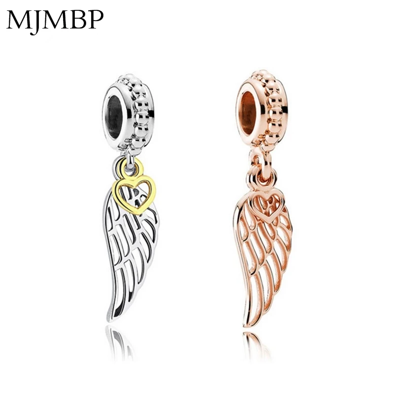 

New Cute Angel Wings DIY Pendant Charms Nice Fashion Beads Fit Pandoraa Gift For Bracelet & Necklaces Jewelry making Women Gifts