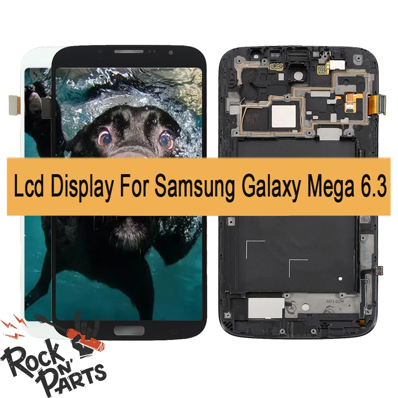ЖК-дисплей с сенсорным экраном и передней панелью в сборе для samsung Galaxy Mega 6 3 GT-I9200 +
