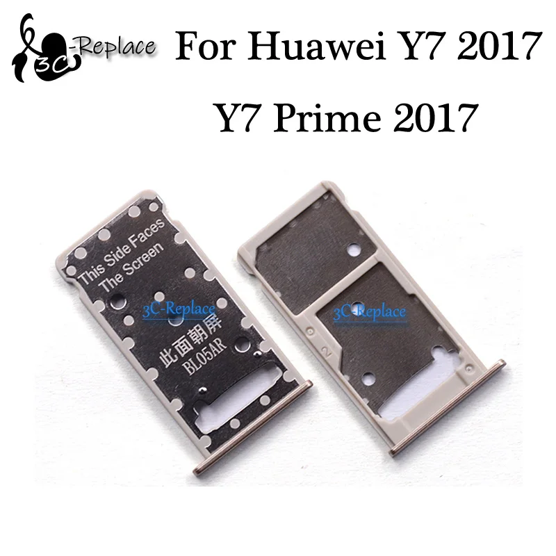 

For Huawei Y7 2017 / Y7 Prime 2017 / Nova Lite+ Sim Tray Micro SD Card Holder Slot Parts Sim Card Adapter