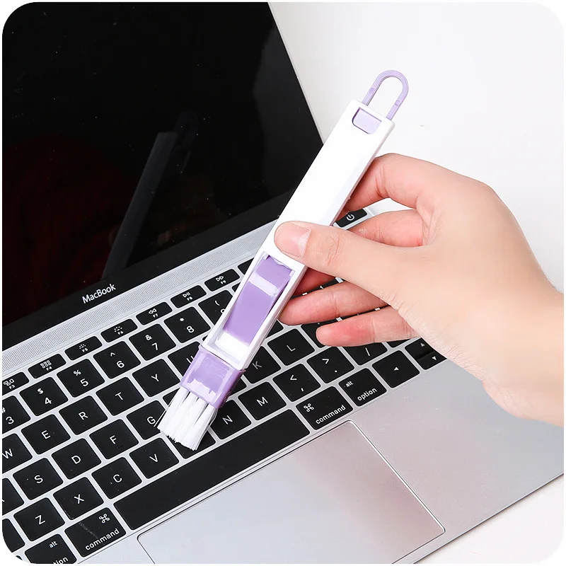 

2 in 1 multi-function window slot brush with dustpan screen keyboard drawer wardrobe corner gap dust removal cleaning brush tool