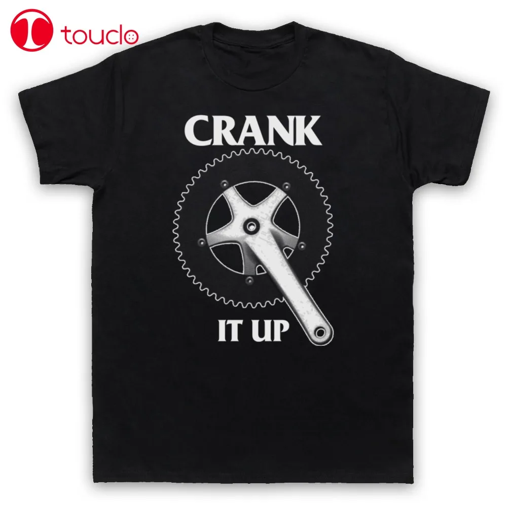 Летняя хлопковая Футболка Crank It Up Cycl с надписью Bikeing Riding Road Bmx мужская и женская
