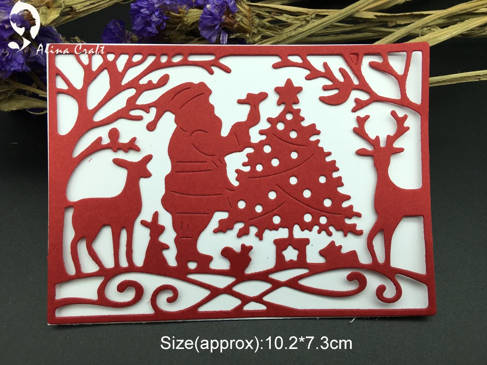 AlinaCraft METAL CUTTING DIES cut Father Christmas Santa Claus tree