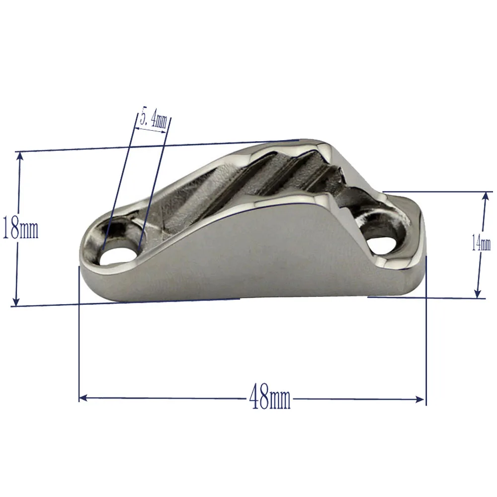 Stainless Mini Boat Sailing Rope Clam Cleat Heavy Duty High Mirror