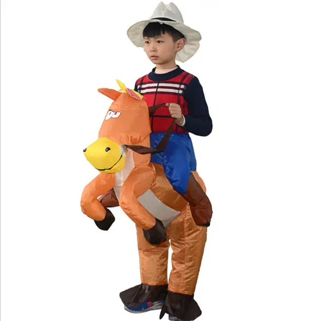 2017 Halloween Costumes for Adult Man Woman Outfits Inflatable Cowboy