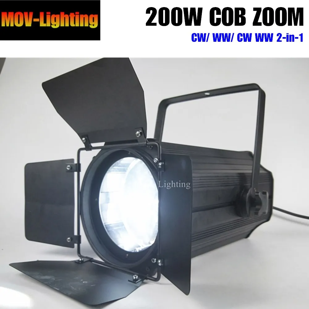 6 шт./лот LED cob 3200K 200w studio zoom fresnel par light|Эффект освещения сцены| |