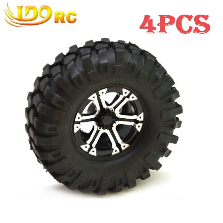 

4PCS 108MM RC Crawler SCX10 CC01 HILUX TUNRA 1.9" Beadlock Aloy Wheels/Tires