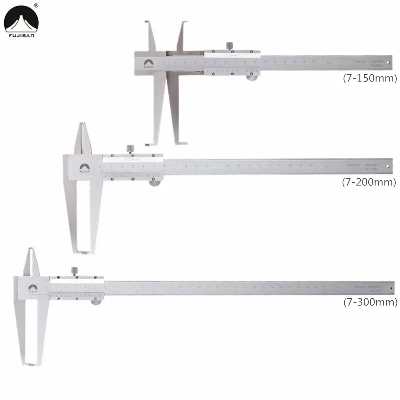 FUJISAN внутри Штангенциркули Groove Длинные 7-150/200/300 мм 0,02 мм внутри штангенциркуль, измерительные инструменты